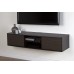 South Shore Floating Wall Mounted Media Console Chocolate & Zebrano