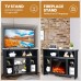 Tangkula Corner TV Stand for TVs up to 48 Inch Farmhouse Wood Entertainment Center Modern TV Console with 8 Shelves Adjustable Shelves Can be Replaced with 18 Electric Fireplace Not Included
