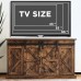 TURBRO Fireside FS58 TV Stand Supports TVs up to 65 with Farmhouse Style Sliding Barn Door Entertainment Center and Adjustable Shelves for Living Room Storage Rustic Brown TV Stand Only