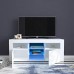 TV Stand for 50 Inch TV Entertainment Center 47 inch with RGB LED Lights with Storage Shelves and Layers High Glossy TV & Media Furniture Fashion TV Cabinet for Under TV Living Game Room Bedroom