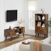 VASAGLE Retro Stand for TVs up to 42 Inches Mid-Century Modern Entertainment Center 43.4” Rustic Brown