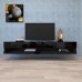 YINKUU 80 Wall Mounted Floating TV Stand,with 20 Color LEDs,Smart Modern TV & Media Console Table with Storge Shelf for Living Room Media Room Entertainment Center,Wall Mount Shelf Console Table